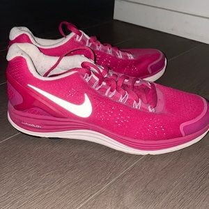 Nike lunar glide pink shoes running tennis shoes